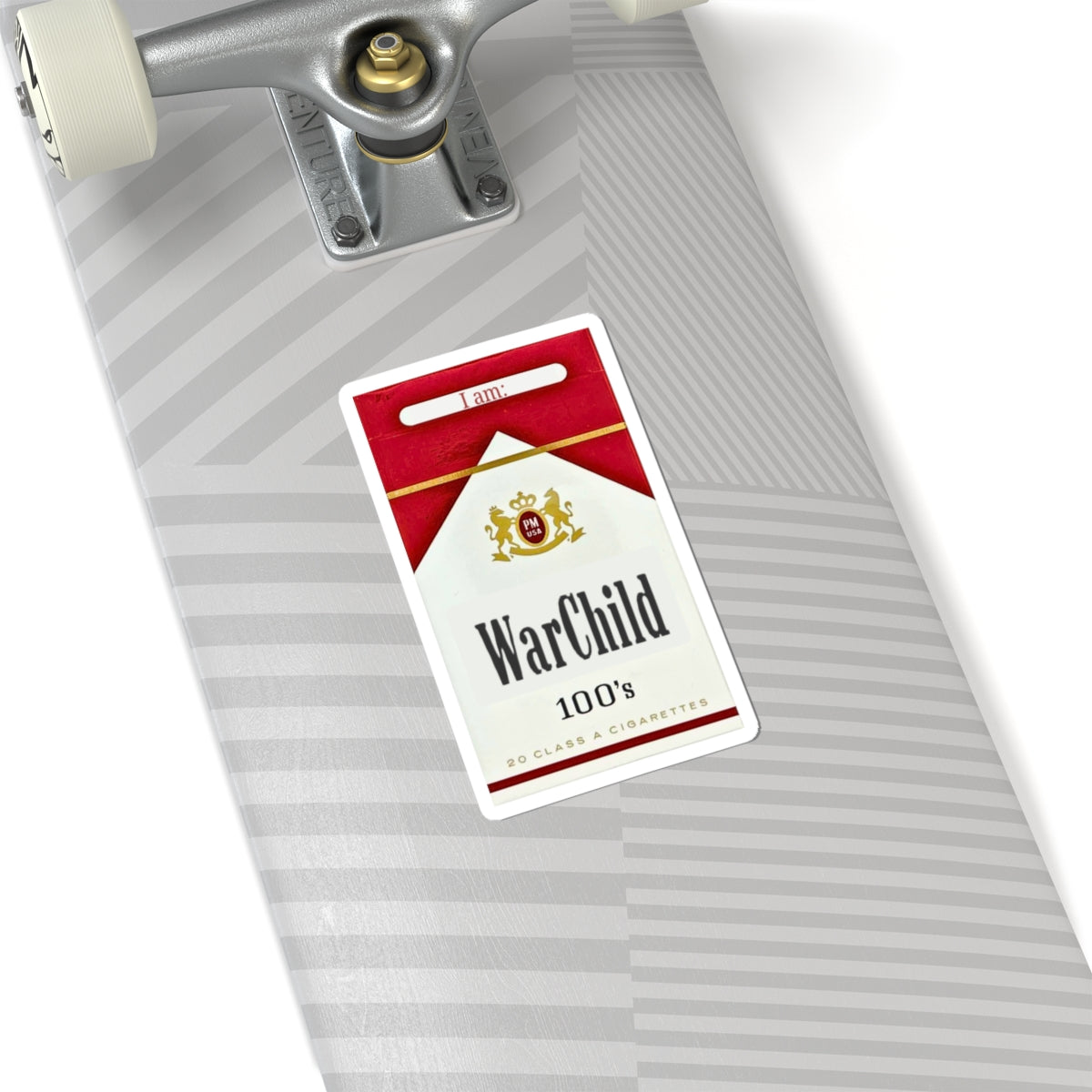 WarChild cigarette pack sticker | Kiss-cut vinyl decal