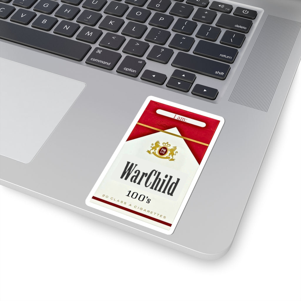 WarChild cigarette pack sticker | Kiss-cut vinyl decal