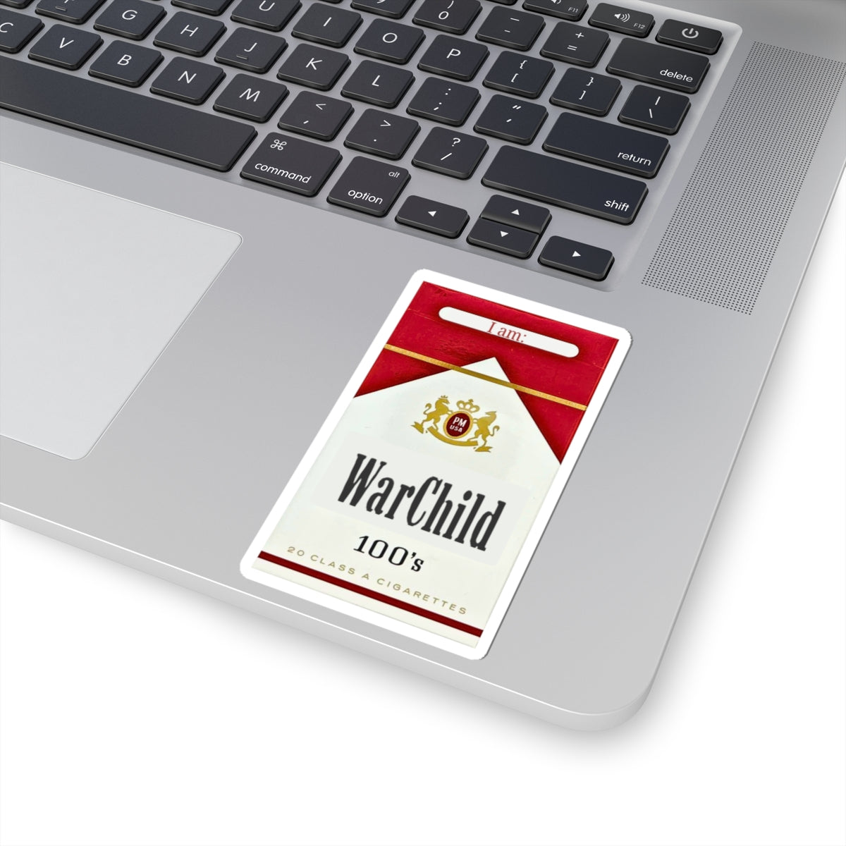 WarChild cigarette pack sticker | Kiss-cut vinyl decal