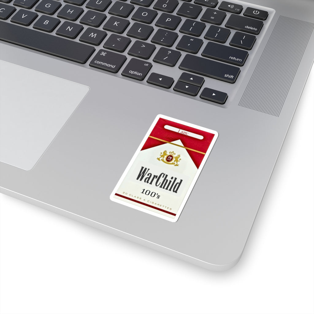 WarChild cigarette pack sticker | Kiss-cut vinyl decal
