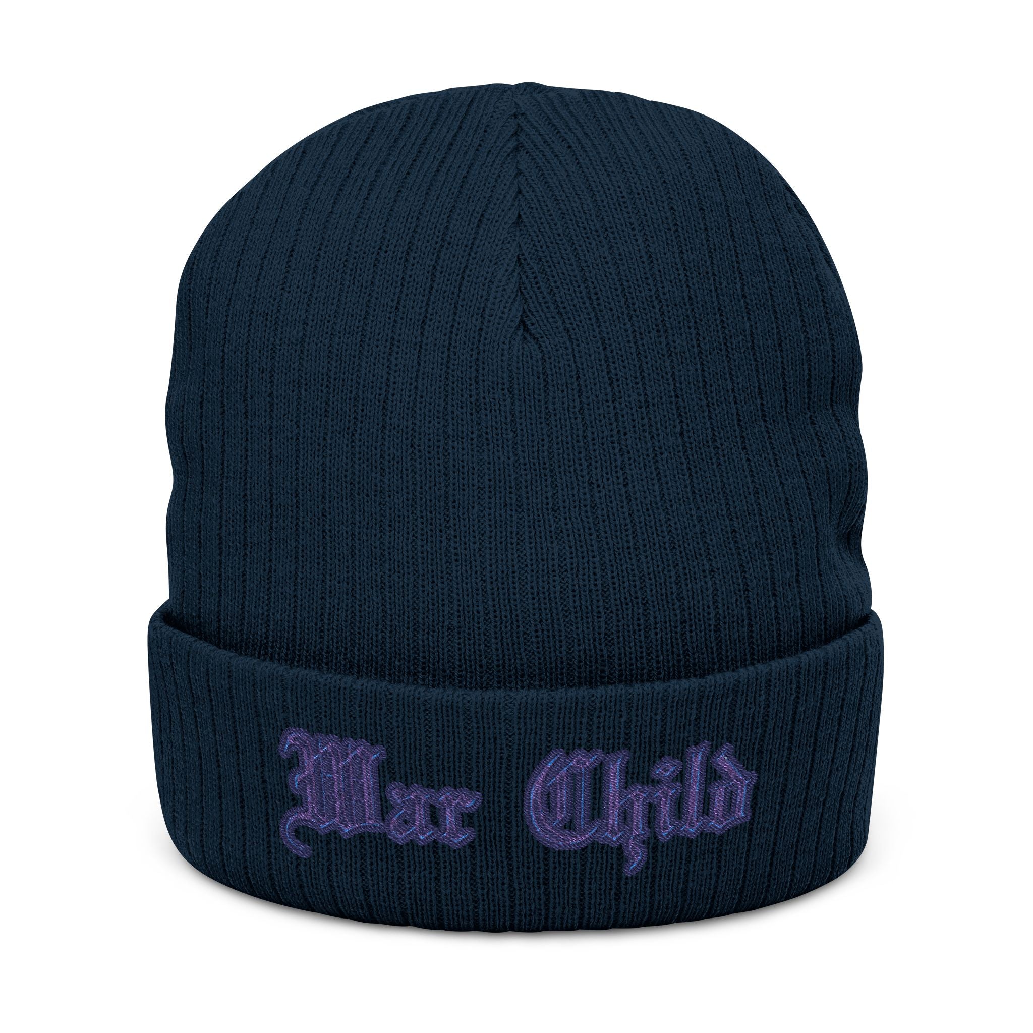 Ribbed Knit Beanie (Embroidery)